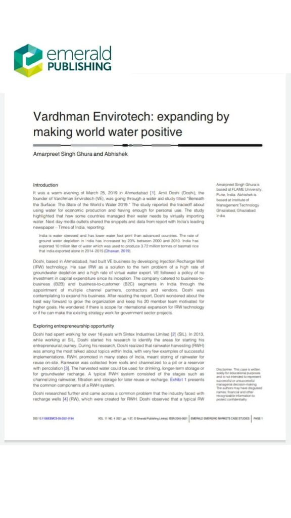 Vardhman Envirotech Expanding By Making World Water Positive Vardhman Envirotech